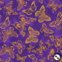 Benartex Metallic Impressions Butterfly Impressions Purple Benartex Metallic Impressions Butterfly Impressions Purple
