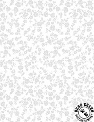 Wilmington Prints Essentials Garden Whispers Small Floral White on White
