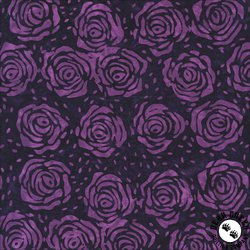 Anthology Fabrics Quilt Essentials 7 Splendor Batiks Roses Eggplant