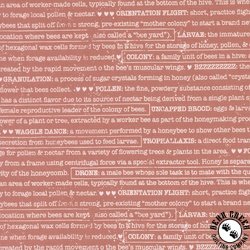 Moda Wild Honey Buzz Words Rose Water Moda Wild Honey Buzz Words Rose Water