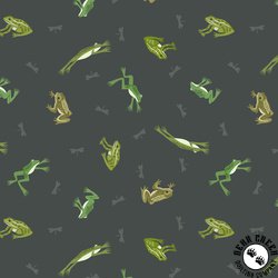 Lewis and Irene Fabrics Small Things Rivers and Creeks Frogs and Toads Swamp