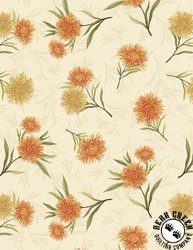 Wilmington Prints Chickadee Charm Floral Toss Cream Wilmington Prints Chickadee Charm Floral Toss Cream