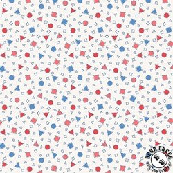 Maywood Studio Dilly Dally Shapes Blue/Red Maywood Studio Dilly Dally Shapes Blue/Red