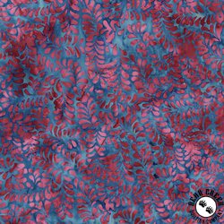 Anthology Fabrics Nouveau Batik Vines Blue