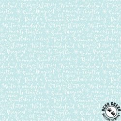 Riley Blake Designs Winter Magic Winter Words Aqua Riley Blake Designs Winter Magic Winter Words Aqua