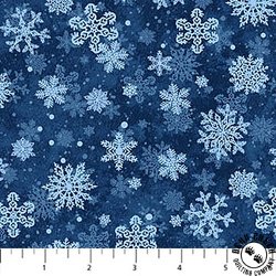 Northcott St. Nicholas Snowflakes 2 Blue