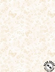 Wilmington Prints Fleur Amour Butterflies Cream