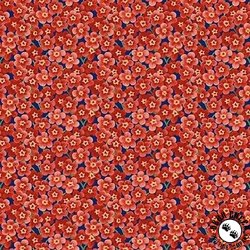 Henry Glass Enchanted Forest Packed Little Flowers Red Henry Glass Enchanted Forest Packed Little Flowers Red