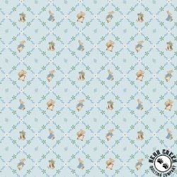Riley Blake Designs Peter Rabbit and Benjamin Bunny Lattice Blue