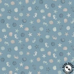 Andover Fabrics Driftwood Sealife Blue