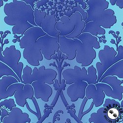 Benartex Flower Festival Garden Damask Blue Benartex Flower Festival Garden Damask Blue