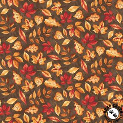 Studio E Fabrics Foliage and Fur Coats Fall Foliage Brown