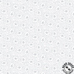 Henry Glass Quilter's Flour VI Dotted Flowers White on White