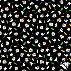 Benartex Delightful Daisies Sweet Daisies Black Benartex Delightful Daisies Sweet Daisies Black