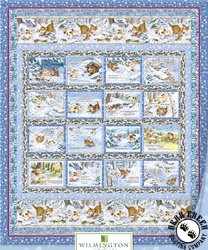 Quiet Bunny and Noisy Puppy Free Quilt Pattern by Wilminton Prints