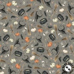P&B Textiles Hocus Pocus Small Halloween Toss Silver P&B Textiles Hocus Pocus Small Halloween Toss Silver