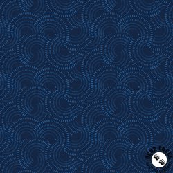 P&B Textiles Whimsy II Allover Suns Dark Blue