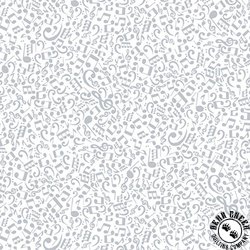 Henry Glass Quilters Flour VI Musical Notes White on White Henry Glass Quilters Flour VI Musical Notes White on White