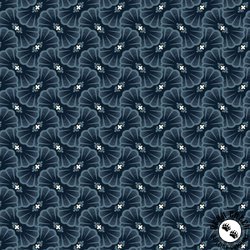 P&B Textiles Koi Pond Lily Pad Geo Navy