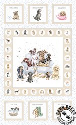 Maywood Studio Whiskers and Paws Panel Dogs