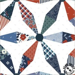 Windham Fabrics Front Porch Spinning Daisies Wholecloth