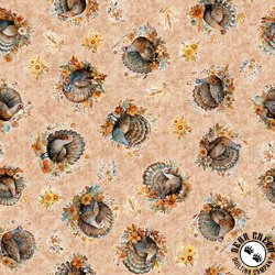 QT Fabrics Autumn Spice Turkey Toss Peach QT Fabrics Autumn Spice Turkey Toss Peach