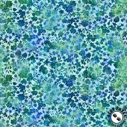 In The Beginning Fabrics Allure Flowering Vines Blue