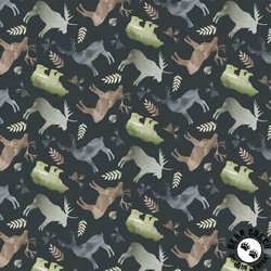 P&B Textiles Lodge Life Animal Toss Dark Slate Blue