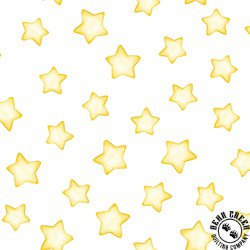 In The Beginning Fabrics Dragon Friends Stars White