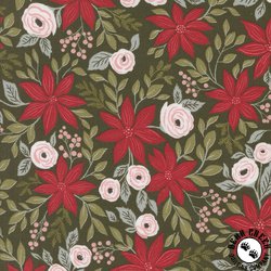 Moda Berry And Pine Poinsettia Party Wintergreen Moda Berry And Pine Poinsettia Party Wintergreen