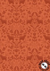 Lewis and Irene Fabrics Highlands Motif Orange Lewis and Irene Fabrics Highlands Motif Orange