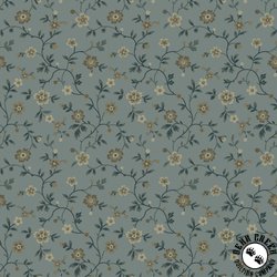 Maywood Studio Dark and Stormy Floral Vine Blue