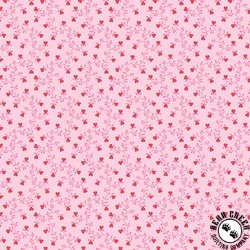 Andover Fabrics Plain and Simple Heart Vine Pink