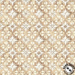 QT Fabrics Rule the Roost Flower Geo Tan