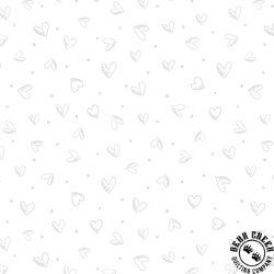 Blank Quilting Morning Mist IX White on White Hearts Blank Quilting Morning Mist IX White on White Hearts