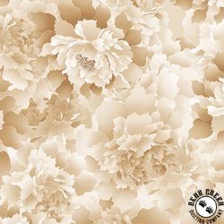 Henry Glass Peony Paradise 118 Inch Wide Backing Fabric Tan Henry Glass Peony Paradise 118 Inch Wide Backing Fabric Tan