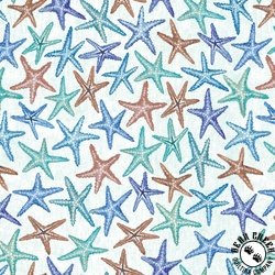 Blank Quilting Seatopia Starfish Aqua Blank Quilting Seatopia Starfish Aqua