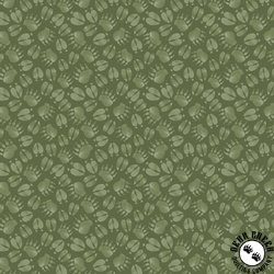 P&B Textiles Lodge Life Tonal Pawprints Dark Green P&B Textiles Lodge Life Tonal Pawprints Dark Green