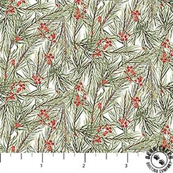 Northcott The Christmas Mouse Flannel Greenery White/Green Northcott The Christmas Mouse Flannel Greenery White/Green
