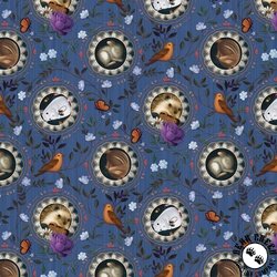 Henry Glass Serenade Animal Portraits Sapphire Blue Henry Glass Serenade Animal Portraits Sapphire Blue