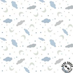 P&B Textiles Polar Pals Tossed Night Sky White