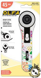 Olfa Splash 45mm Rotary Cutter - Limited Edition Blooming Garden Olfa Splash 45mm Rotary Cutter - Limited Edition Blooming Garden