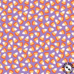 Blank Quilting Ghostly Greetings Candy Corn Purple