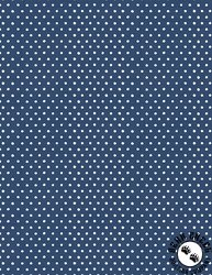 Wilmington Prints Blossom Blues Polka Dots Dark Blue