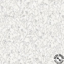 Hoffman Fabrics Cotton and Pine Vines Fog/Silver