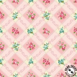 Henry Glass Serene Garden Trellis Florals Pink