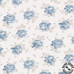 Riley Blake Designs Serenity Blues Roses Cream