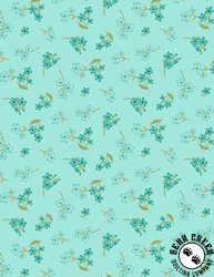 Wilmington Prints Darlin' Garden Small Floral Toss Teal