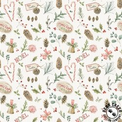 Riley Blake Designs Holiday Spirit Christmas Toss Cream Riley Blake Designs Holiday Spirit Christmas Toss Cream