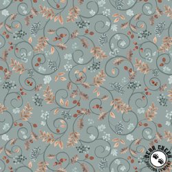 Lewis and Irene Fabrics Cranborne Chase Cranborne Scroll Slate Blue